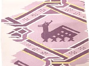 アンティーク　綴れ　有栖川文様織り出し名古屋帯